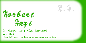 norbert hazi business card